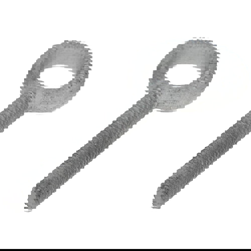 Fixed Lifting Eye Bolt: Without Shoulder, 1,400 lb Capacity, 3/8-16 Thread, Grade C-1035 Steel